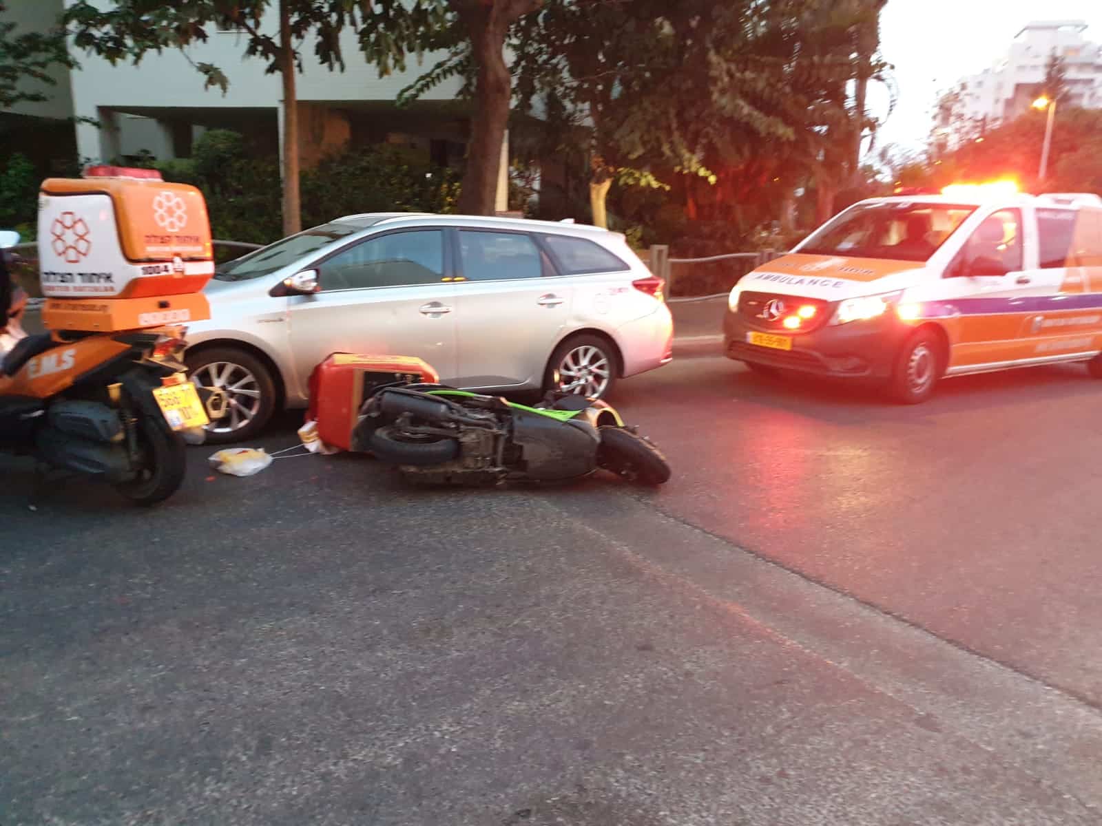 תאונה אופנוע קטנוע צילום דוברות איחוד הצלה