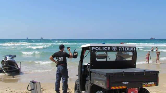 חוף שוטר צילום דוברות משטרת ישראל