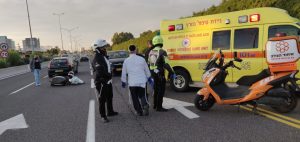 תאונה 1אמבולנס טיפול נמרץ אופנוע- צילום דוברות איחוד הצלה