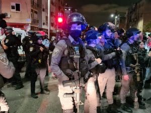 שוטר הפגנה צילום דוברות משטרת ישראל
