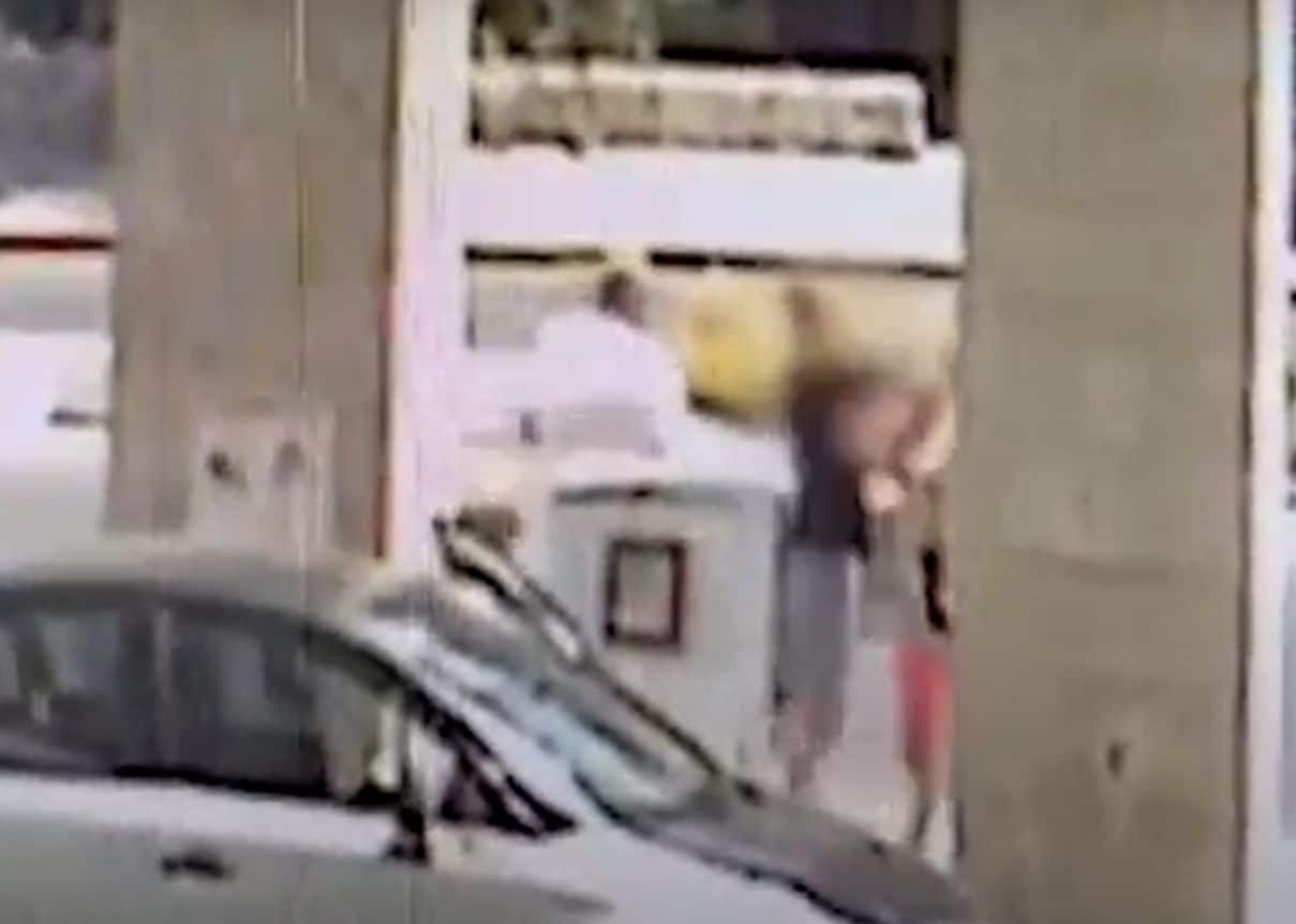 התקיפה בתחנת הדלק- צילום ממצלמת אבטחה, דוברות משטרת ישראל