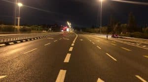 צומת השבעה פניה שמאלה לכביש 4. צילום נתיבי ישראל