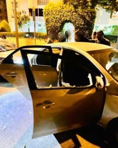 רכב שמשה מנופצת צילום דוברות משטרת ישראל