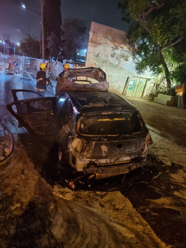 רכב שרוף צילום דוברות כבאות והצלה