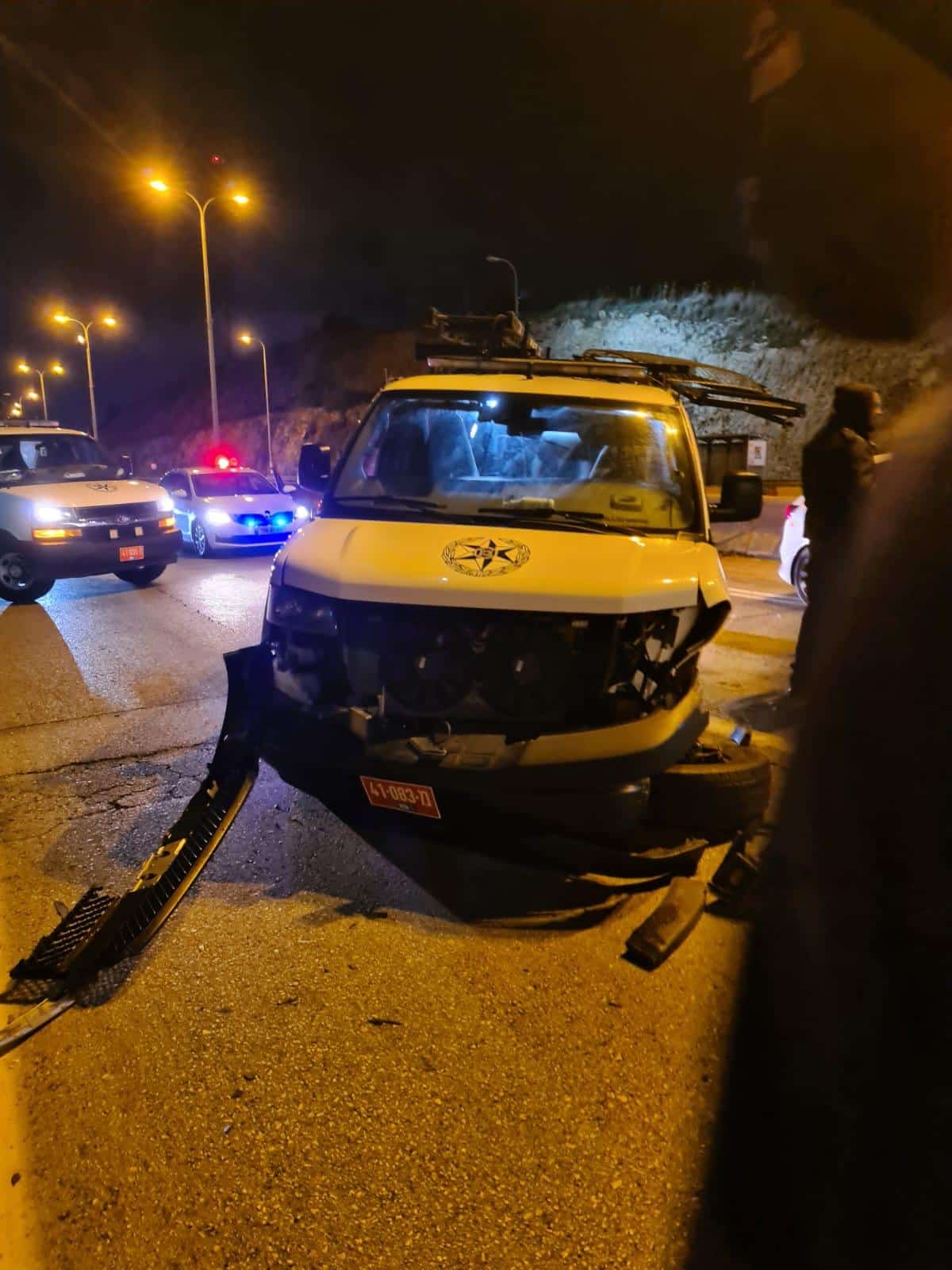 ניידת משטרה תאונה צילום דוברות משטרת ישראל