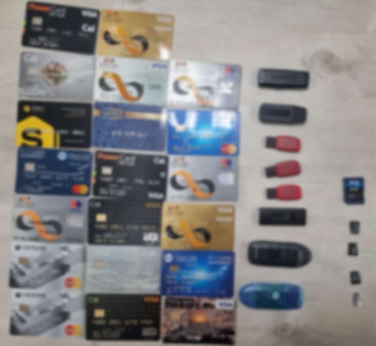כרטיסי אשראי USB רכוש גנוב צילום דוברות משטרת ישראל
