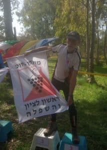 ישראל קורנברג על הפודיום צילום מועדון ניווט ראשלצ והשפלה
