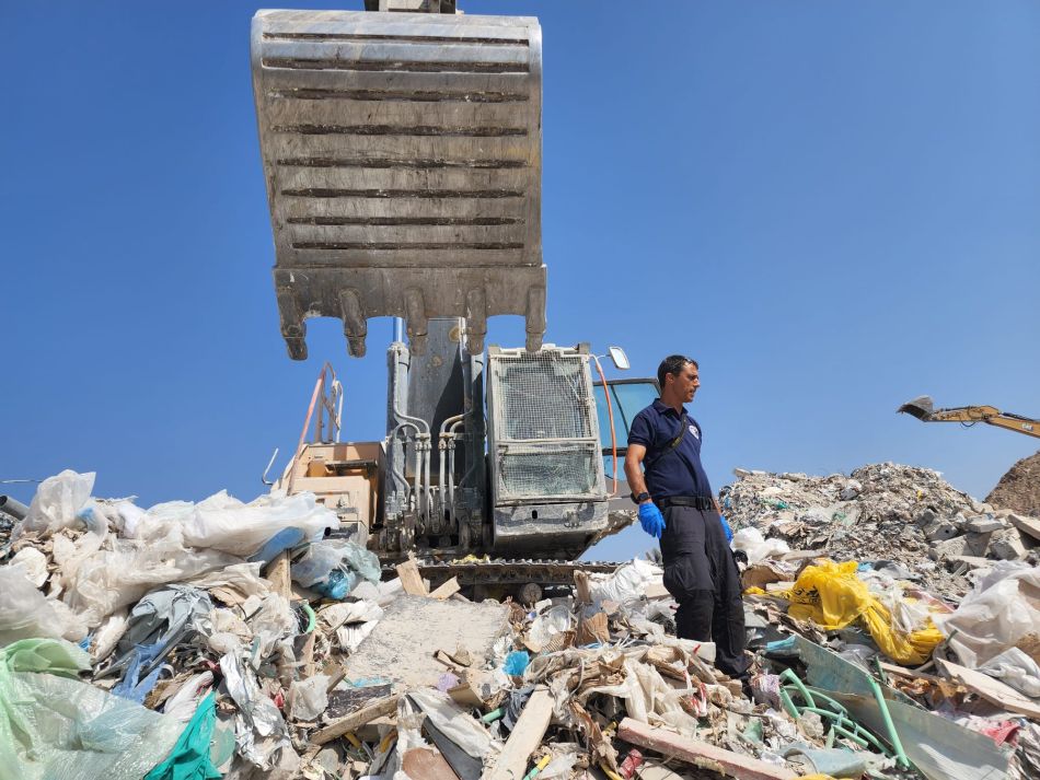 טרקטור אתר פסולת תאונת עבודה צילום דוברות משטרת ישראל