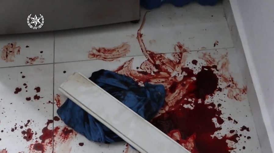 כתמי דם צילום דוברות משטרת ישראל