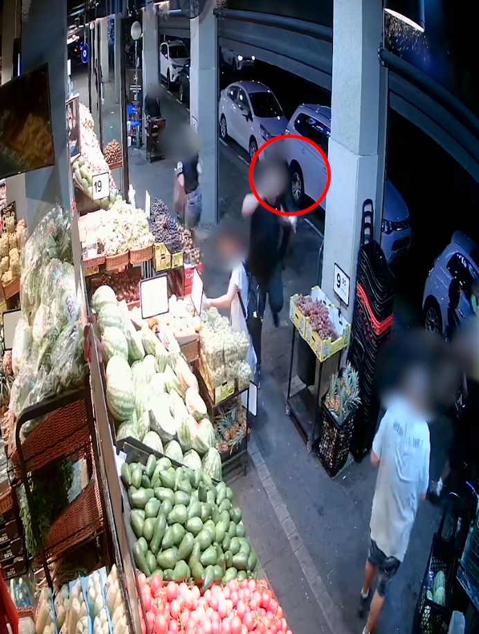 ירי חנות ירקות צילום דוברות משטרת ישראל