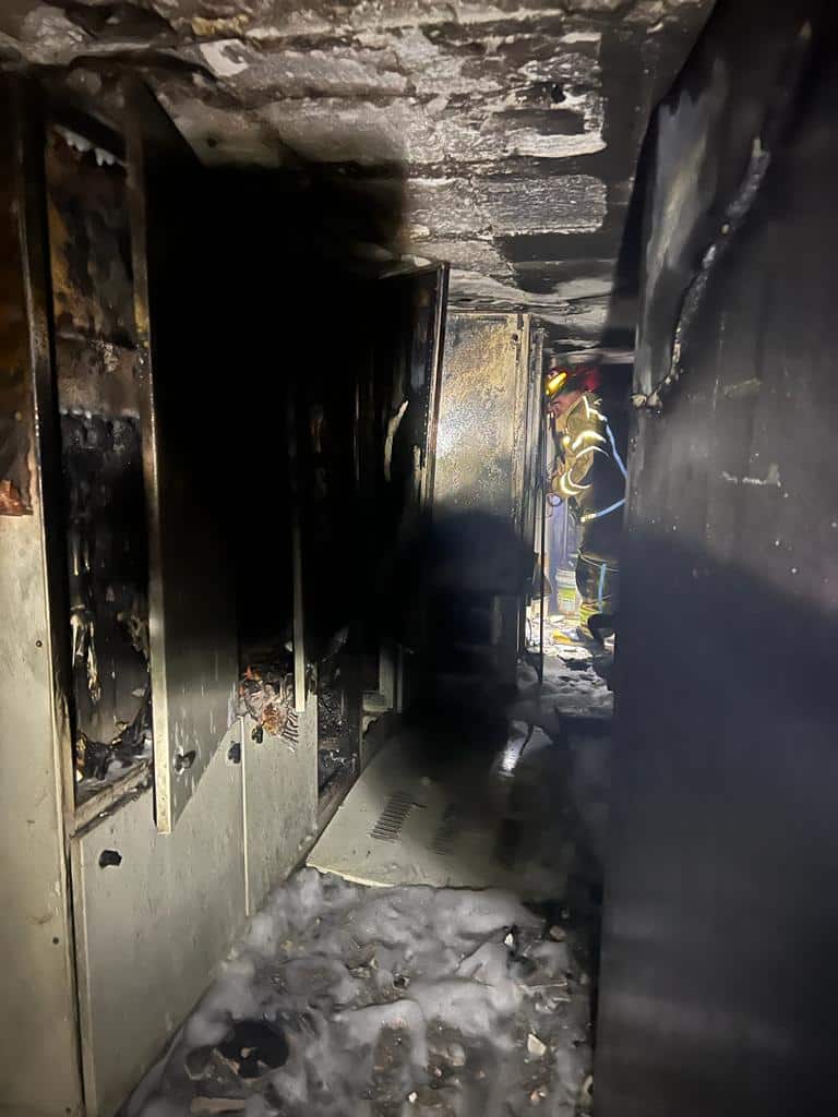 שריפה צילום דוברות והסברה תחנה איזורית חולון