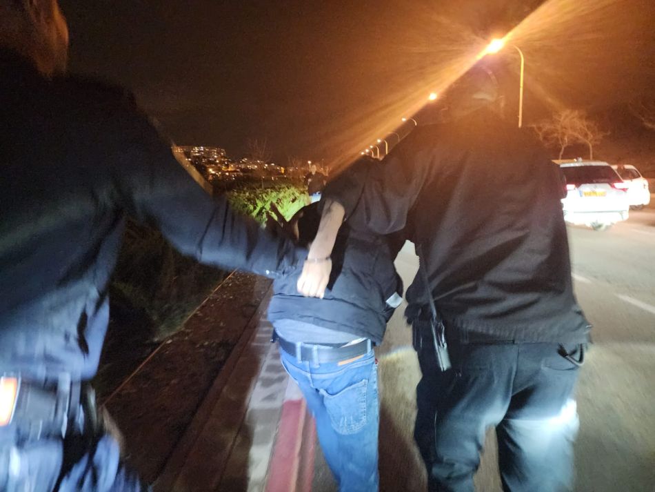 מעצר עצור צילום דוברות משטרת ישראל