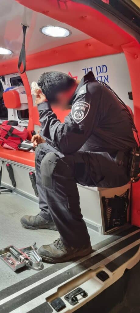שוטר פצוע צילום דוברות משטרת ישראל