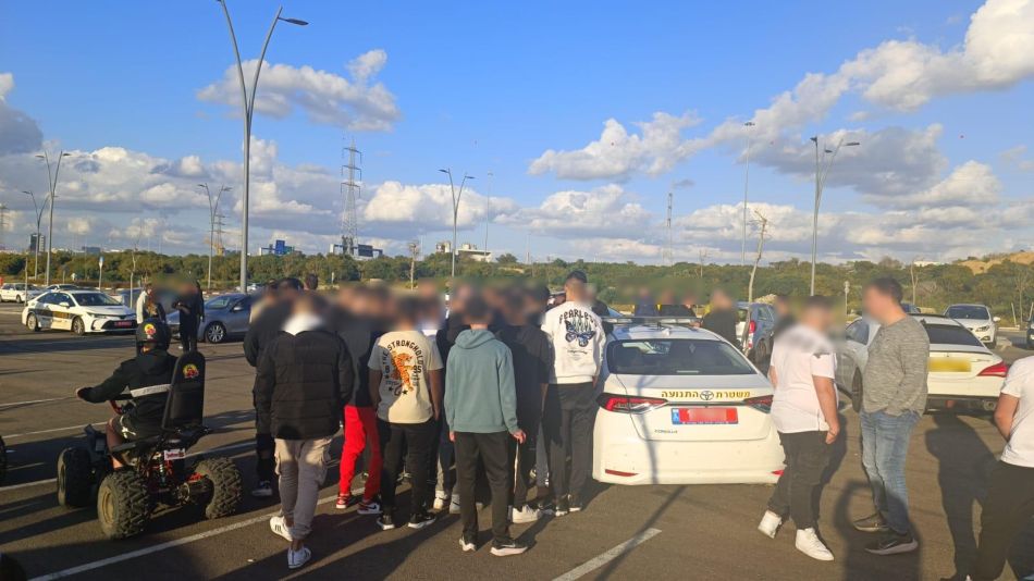 אכיפה רכבים משתוללים בראשון לציון צילום דוברות משטרת ישראל