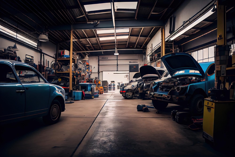 busy-auto-shop-with-multiple-vehicles-various-stages-repair-created-with-generative-ai