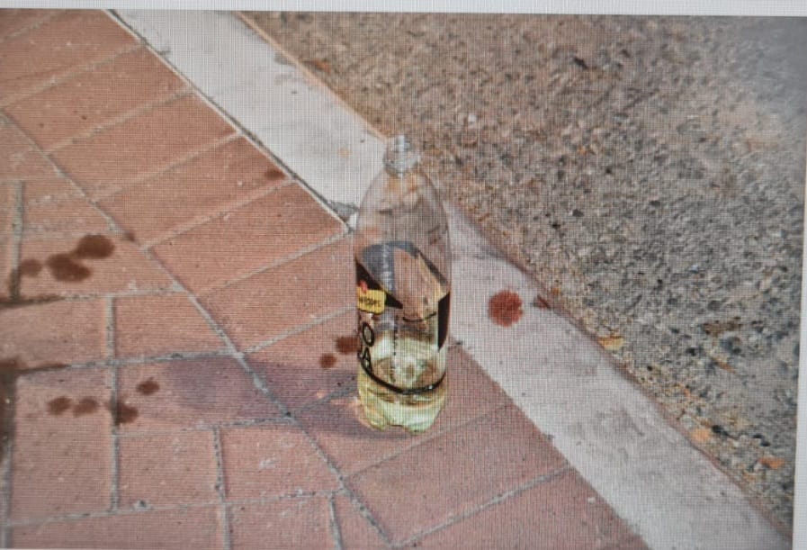 בקבוק בנזין תבערה צילום דוברות משטרת ישראל