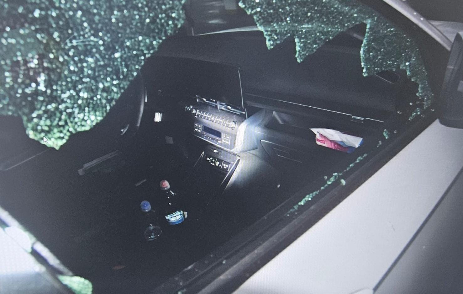 פריצה רכב חלון שבור צילום דוברות משטרת ישראל